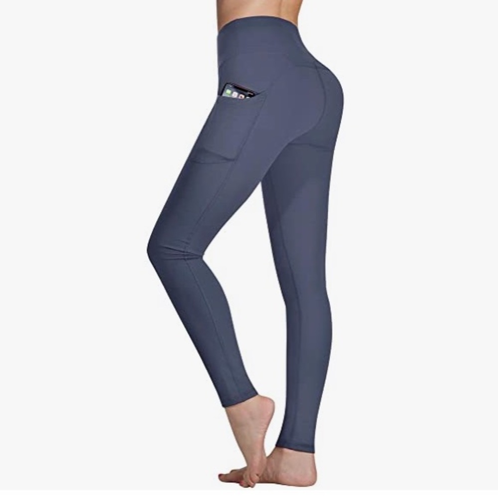 High Waisted Yoga Pants w Side Pockets